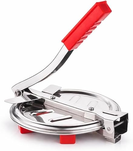 Stainless Steel PuriMaker, 6.5 Inch Tortilla Maker & Taco Press – Heavy Duty Manual Roti & Flatbread Press for Chapati, Puri, Khakhra & Mexican Tortillas Pack of 1