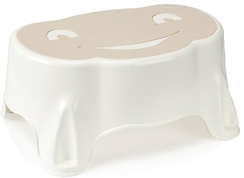 THERMOBABY - Babystep Tritthocker für Kinder – ab 24 Monaten und für Erwachsene bis 150 kg geeignet – Eisbraun