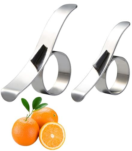 YUEMING 2 Pièces Éplucheur de Pelage Orange, Éplucheur D'orange Éplucheur de Fruits D'agrumes en Acier Inoxydable Eplucheur Facile d’Orange Trancheur Gadget de Cuisine