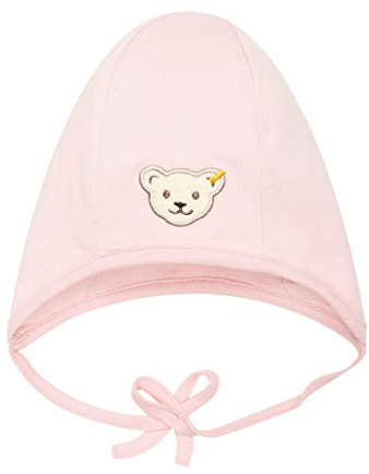 Steiff Unisex Baby Basic Bommel Beanie-Mütze, Silver PINK, 41