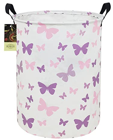 HUNRUNG Panier à linge, grand panier de rangement léger en toile en tissu de toile pour jouets, vêtements sales, pliable et imperméable pour dortoirs universitaires, chambre d'enfant, salle de bain