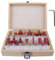 YIDM Lot de 15 fraises professionnelles pour défonceuse à tige de 8 mm, outils de travail du bois avec clé à molette, accessoires pour bois avec mallette de rangement