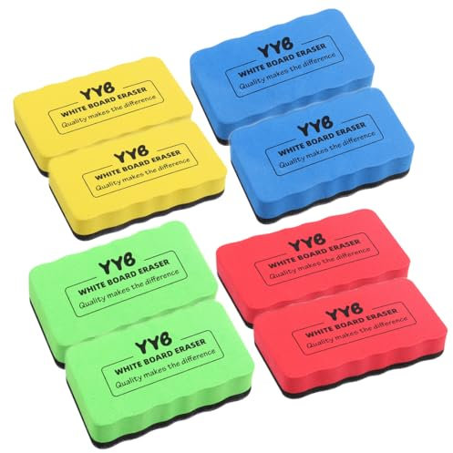 Whiteboard Schwamm Magnetischer Wischer, 8 Stück Magnettafel Reiniger Löscher Radierer, Wischer für Trockenreinigung Ihres White Boards von Stiften und Markern, Magnetischer Whiteboard Radierer