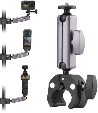 BRDRC Cykelhållare för 3 fickkameror | Kabelklämma för motorcykel och aluminiumhandtag för Insta360 X3 X2 Ace Pro för DJI Osmo Pocket 3 2 Mobile 6 4 Action 4 3 för GoPro Hero 12 11 10 9 8