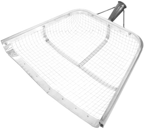 VANZACK Pala para Tamizar Arena Pala para Gallinero De Arena con Orificio De 12 Mm para Excavador De Tesoros De Playa Colador De Grano De Roca Cesta De Maíz Cabezales De Pala