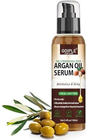 Suero de aceite capilar con proteína de argán, aceite de argán para peinar e hidratar el cabello, control antiencrespamiento, nutre y repara el aceite de argán para cabello seco y dañado, suero de