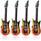 NINGYER 4 Pezzi Chitarra Gonfiabile, 90 cm Chitarra Gonfiabile Rock, Strumenti Musicali Gonfiabili, Fiamma Gonfiabile Chitarra per Decorazioni di Compleanno, Musica, Feste