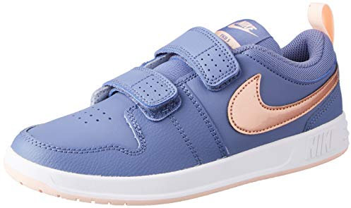 NIKE Pico 5 (PSV), Zapatillas de Deporte, Azul World Indigo Mtlc Red Bronze Washed Coral, 28 EU