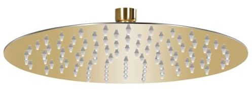 vidaXL Testa Doccia a Pioggia in Acciaio Inox 25 cm Rotonda Oro