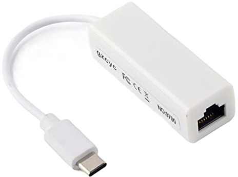 Adaptador USB C a RJ45, Convertidor de Red LAN Ethernet de 100 Mbps para Computadora Portátil USB C con Plug and Play, Tamaño Pequeño, Inserción Libre en Computadora Portátil