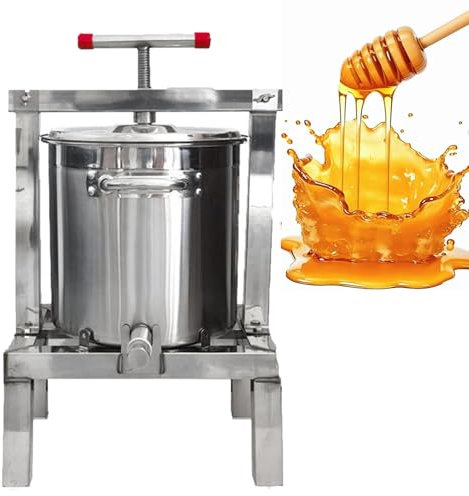 Obstweinpresse, Edelstahl Apfelwein, Edelstahl Hydropress Apfelweinpresse, Honigpresse, Traubenweinpresse Mit Fass & Sieb FüR Wein, Traubenwein, Saftbereitung