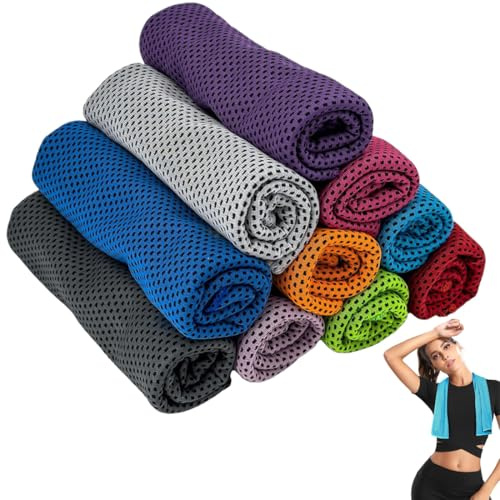 10 Pezzi Asciugamano Microfibra,Asciugamano Palestra Compatto E Ultraleggero 80x30cm,asciugamano,Asciugamani Rinfrescanti,Asciugamano Raffreddamento,Cooling Towel Per Palestra,Sport,Viaggio,Yoga