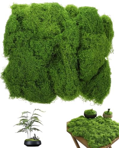 TPZORJX 100 g de musgo artificial para decorar, musgo para manualidades, musgo islandés, césped artificialpara macetas de interior,decoraciones de Navidad y Pascua, paisajismo, floristería y más