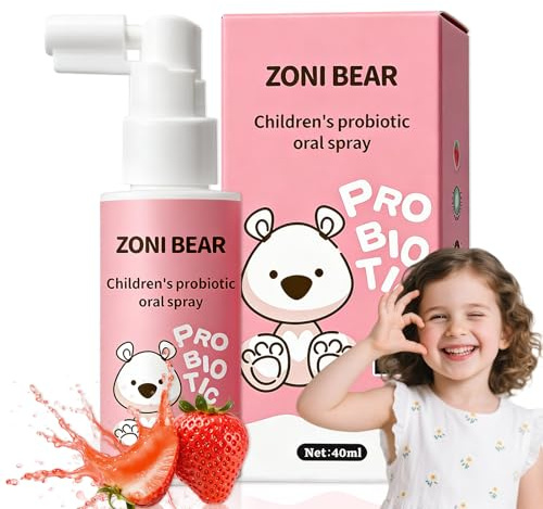 40ml Spray Bucal Apto para Niños de 2 a 12 años, Ambientador para el mal Aliento, Sabor a Fruta Espray Bucal, Spray Cuidado Cavidad Oral Refrescante Aliento, Portable FáCil (Sabor a Fresa)