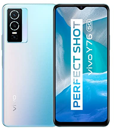 vivo Y76 smartphone senza contratto, Telefono cellulare 5G dual SIM con batteria da 4100 mAh, 8 GB + 256 GB， Android 11, Fotocamera principale 50 MP, FastCharge a 44 W