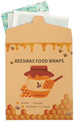 DOITOOL 3 Piezas Envoltura De Cera De Abejas Cera De Queso Envolturas para Sándwiches Cera De Abeja Organica Papel De Embalaje Suministros De Cocina Paño De Cera Algodón Alimento Orgánico