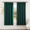PONY DANCE Dark Green Blackout Thick Curtains Pencil Pleat - Light Blocking Noise Reduction Blackout Sheet Curtains Thermal Window Treatment for Sliding Glass Door, 2 Panels, W66 X L72