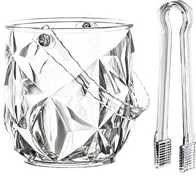 Secchiello per ghiaccio autunnale acrilico ispessito, secchio per champagne commerciale, plastica, casa, bar, ktv, tromba, trasparente, piccolo tavolo da pranzo per 4 persone, moderno, rotondo