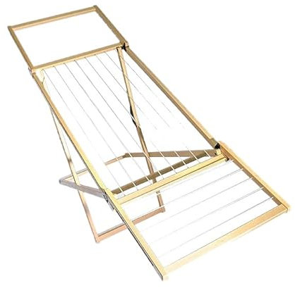 Karn Fly – Klappbarer Wäscheständer aus massiver Buche – Eleganter Wäschetrockner für Innen- und Außenbereich – 15 ausziehbare Meter auch für Bettlaken – Robust und austauschbar – Made in Italy