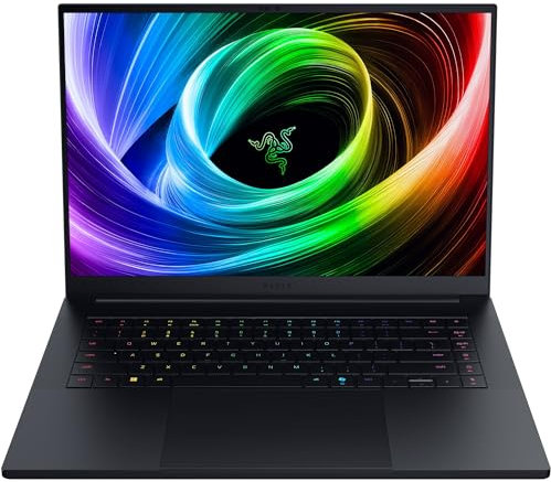 Razer Blade 16 (2025) - 16 Zoll AI Gaming Laptop - NVIDIA GeForce RTX 5090 - AMD Ryzen AI 9 HX 370-16 QHD+ 240Hz OLED Display - 32GB LPDDR5X 8000 MHz - 2TB SSD - QWERTZ DE-Layout | Schwarz