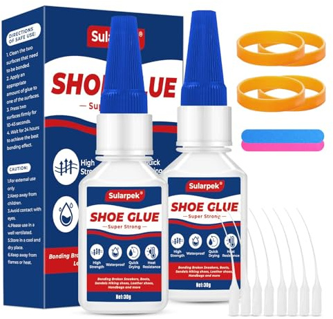 Sularpek 60g Colle Chaussure, Colle Chaussures Semelle Extra Forte, Flexible et Transparente, Professionnelle pour Réparer Toutes Sortes