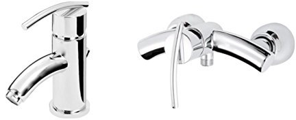 SET Bad Dusche + Waschtisch Armatur Einhandmischer chrom