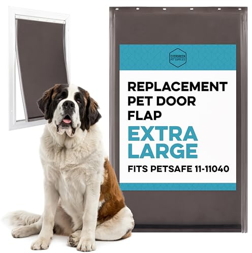 Evergreen Pet Supplies, Rabat de Porte pour Chien Compatible avec Les Portes pour Chien PetSafe Freedom PAC 11-11040 - Mesure 13 3/4 x 23 3/4, résistants aux intempéries - XL