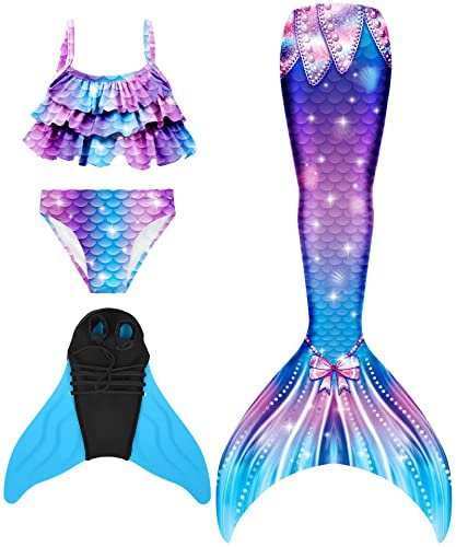shepretty meerjungfrauenflosse mädchen Neuer Mermaid Tail Badeanzug für Erwachsene und Kinder，lanM6-140