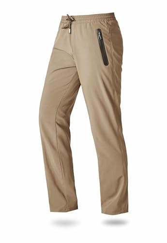 Boladeci Men's Hiking Pants Lightweight Quick Dry Athletic Pants, Khaki, 40