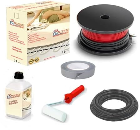 BeWarm Electric Underfloor Heating Cable Kit, 200w / m2 Loose Wire Cable Kit, 0.8m2