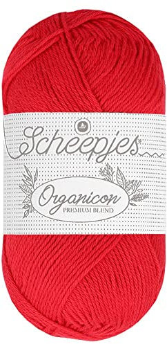 Scheepjes - Scheepjes 244 Rot Rose Organicon Garn - 1x50g