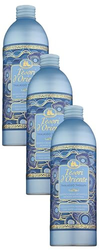 Tesori d'Oriente - Bagnoschiuma Bagno Crema Thalasso Therapy, lenitivo e idratante, 500 ml (Confezione da 3)