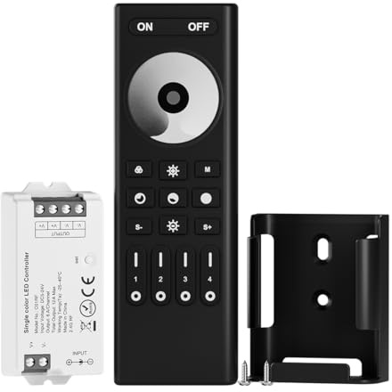 BTF-LIGHTING 5050SMD FCOB COB DIM Telecomando RF RC01RFB&C01RF Kit controller Controllo remoto wireless a 4 zone RF 2,4 GHz per strisce LED a 2 pin monocolore (+ V -V) DC5V DC12V DC24V