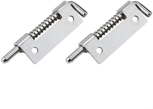 Pasador de bloqueo con resorte, 2 pestillos con resorte, cilindro de seguridad, pestillo, bisagras de puerta, bisagras de armario (L izquierda)