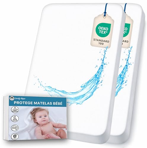 Protector Colchón Minicuna - Oeko-Tex - Cubrecolchón para minicuna Absorbente y Transpirable para bebé - sin Tratamiento y Impermeable (50 x 83 cm (2 Unidades))