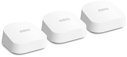 Amazon eero 7 dual-band mesh Wi-Fi 7 router (newest model) – Supports internet plans up to 2.5 Gbps, Coverage up to 560 m², 3-pack