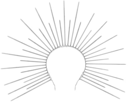 Fenteer Couronne de Soleil éblouissante pour Fête Costumée - Accessoire Capillaire Original, Argent