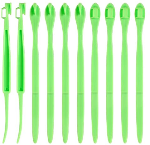 10uds Pelador de Naranjas, Pelador de Naranjas Manual de Plástico Pelador de Cítricos con Mango Largo Pelador Fruta Accesorio de Cocina Utensilio de Cocina(Verde Hierba)