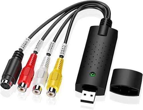 USB 2.0 Video Converter, VHS to Digital Digitizer, Compatible with Windows XP/Vista/7/8/10, Supports PAL/NTSC