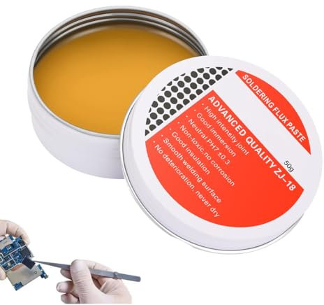 EIROVYA 100g Pâte à Souder,Flux Pâte à Braser,Outil de Réparation de Soudage Mécanicien,prcatical accessoires de soudure,No-clean,pour soudure électrique et bricolage, 1 pièce