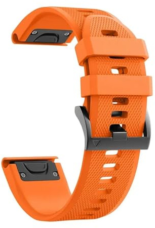 Générique Bracelet en Silicone Compatible avec Fenix 7X 7 6X 6 Pro 5 5X Plus Epix 2 Tactix Bravo Bracelet de montre 26mm 22mm Bracelet(Orange 2,22mm Fenix 7 7Pro)