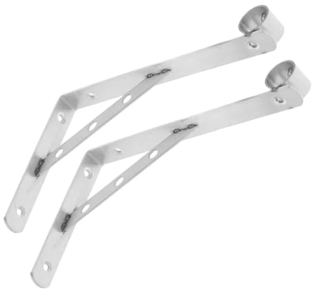 Alipis Support Triangulaire pour Tringle De Penderie en Acier Inoxydable 25 Mm 30 Cm Extensible Fixations Murales Latérales Robustes pour Espace Restreint Balcon Lot De 2