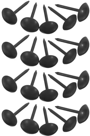 DEARMAMY 100 pezzi Chiodini Decorativi in Ferro Antico per Mobili e Battiscopa Chiodi per Tappezzeria e Accessori di Fissaggio per Divani e Librerie Nero