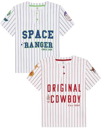 Toy Story Woody Buzz l'Éclair Lot de 2 t-shirts style baseball pour enfants