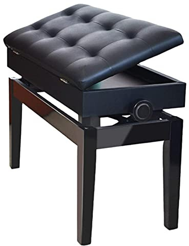 SnamicE Bancos de Piano, tocador, cojín Elevador Ajustable, Bancos Acolchados para Teclado de Piano con Almacenamiento, Libro Musical, Taburete para Zapatos de Entrada, C,C