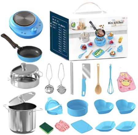Accesorios De Cocina De Infantil, Juego De Electrodomésticos Educativo Interactivo con Ollas Y Sartenes Pequeñas, Juego De Utensilios De Cocina para Niños Y Niñas