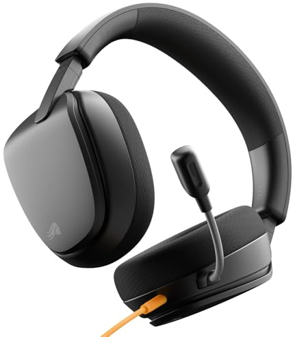 GLORIOUS GHS Eternal - Cuffie stereo gaming per PC, PS5, PS4, Xbox, Switch - Driver angolati personalizzati, microfono rimovibile con audio nitido, 3,5 mm - Resistenti, comfort prolungato - Nere
