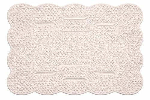 IBOAH Set de 4 Manteles Individuales Acolchados de Algodón Lavables 33x46cm