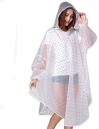 Imperméable à Capuche Femme Poncho de Pluie Transparent Cape Respirant Manteau Coupe-Vent Pour Randonnée Moto Vélo Pêche Voyage