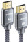 Snowkids Cable HDMI 3m 4K dHDMI 2.0 e nailon trenzado Ethernet de alta velocidad, soporta canal de retorno de audio 3D, gris